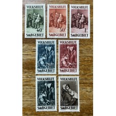 ALEMANIA ESTAMPILLA SARRE 1930 Yv 132/8 SERIE COMPLETA DE ESTAMPILLAS NUEVAS CON GOMA PINTURAS 120 €
